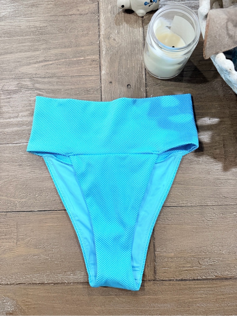 Aerie High-Waist Bikini Bottom in Aqua